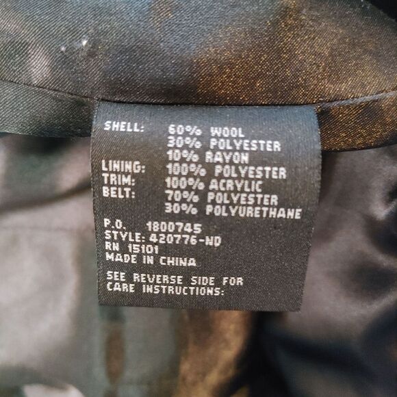 1 Madison Luxe Outerwear Womens L Whimsigoth Witchy Hooded Peacoat Jacket Gray - Picture 5 of 5